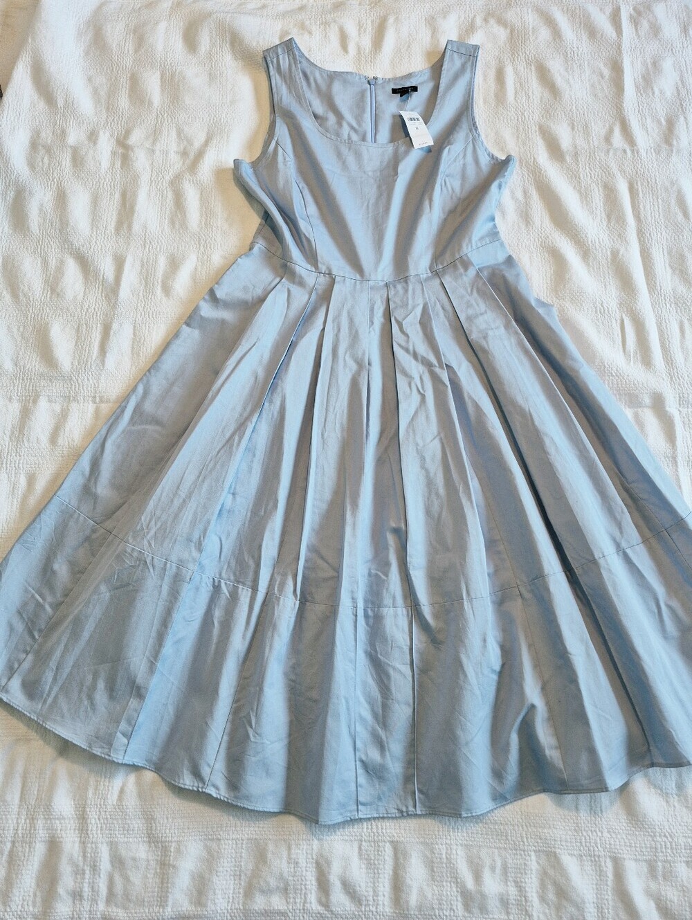 Ann Taylor women's size 8 light blue fit & flare back zip closure NEW NWT